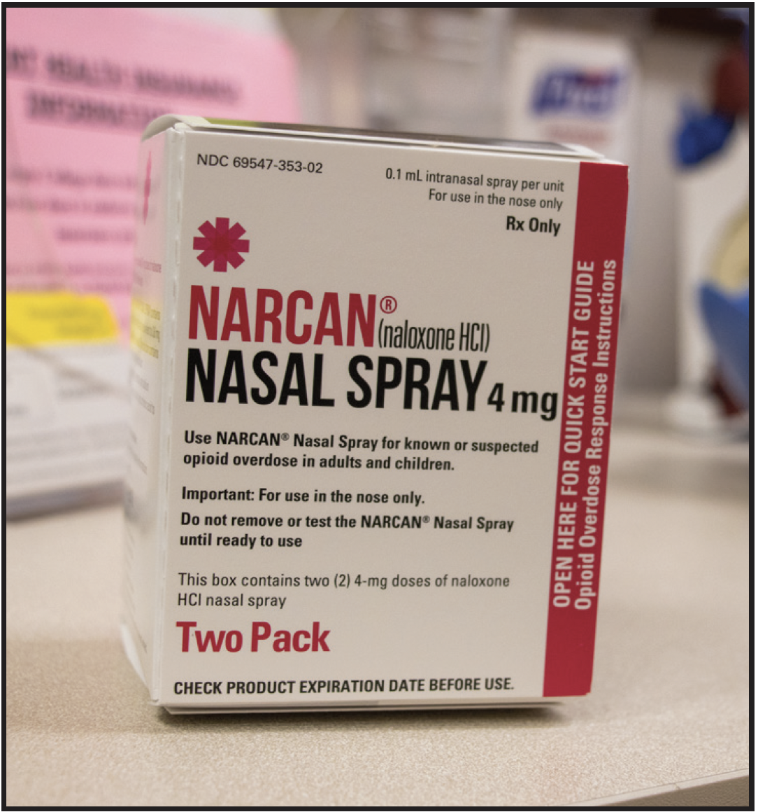Narcan is only available in the health
services office for emergency use.